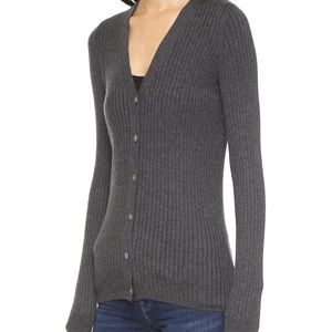 Vince Skinny Ribbed Cardigan